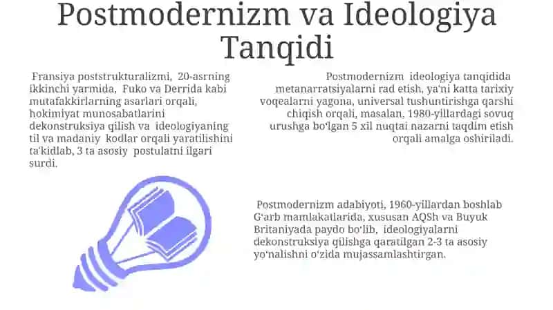 Postmodernizm va Ideologiya Tanqidi 3