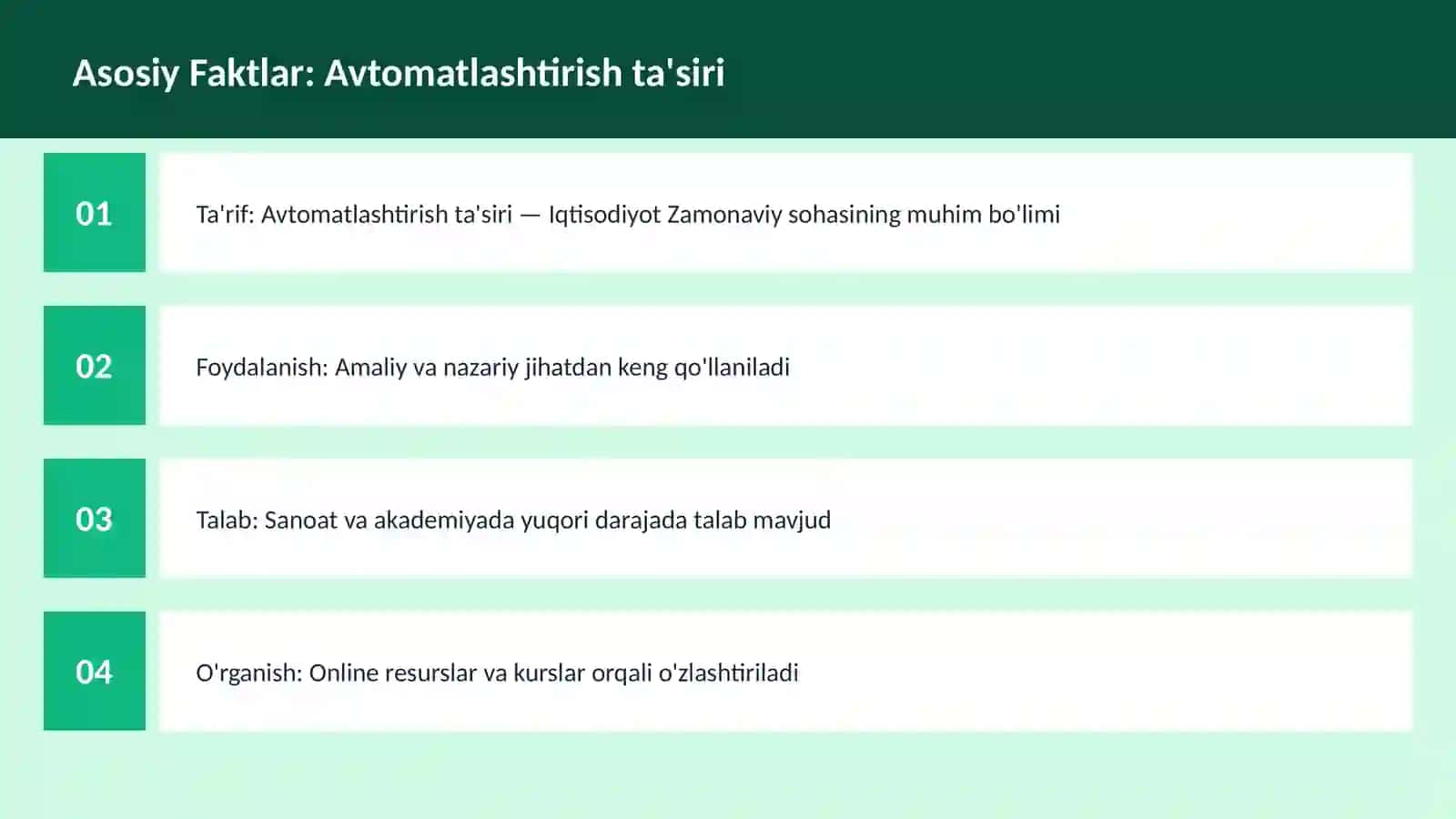 Avtomatlashtirish ta'siri 3
