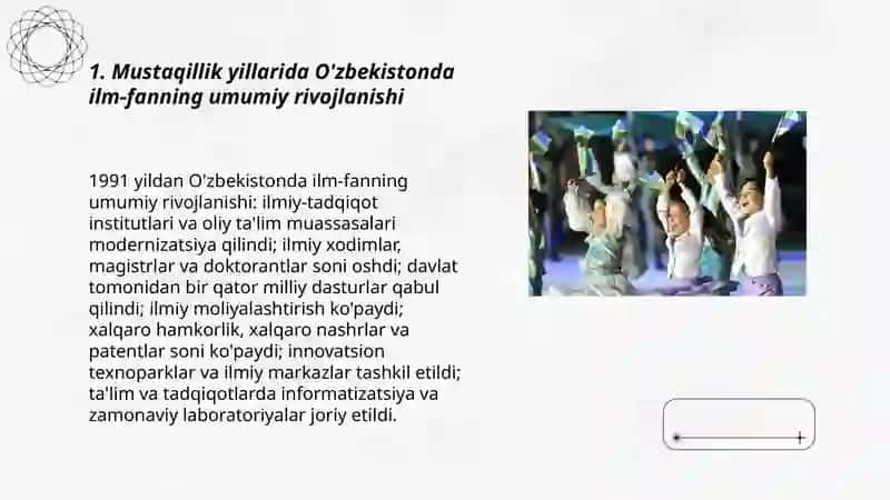 Mustaqillik yillarida ilm fan va sport 3
