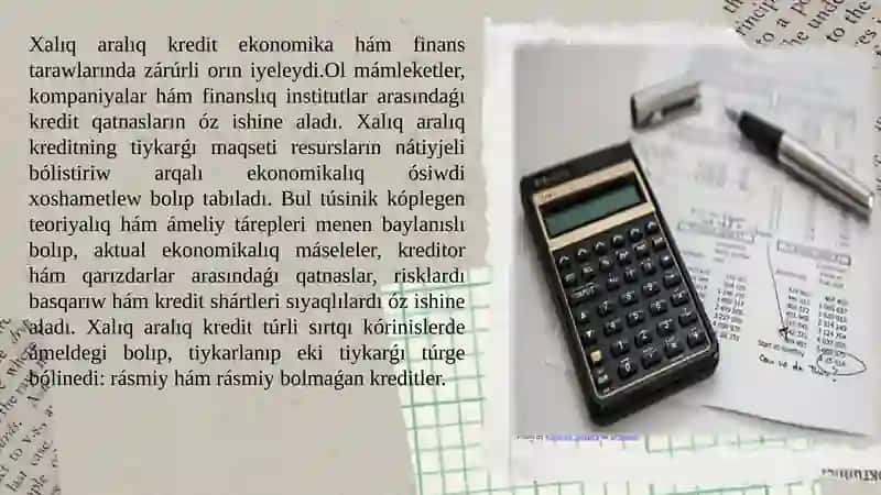 Xalıq aralıq kredit túrleri 3