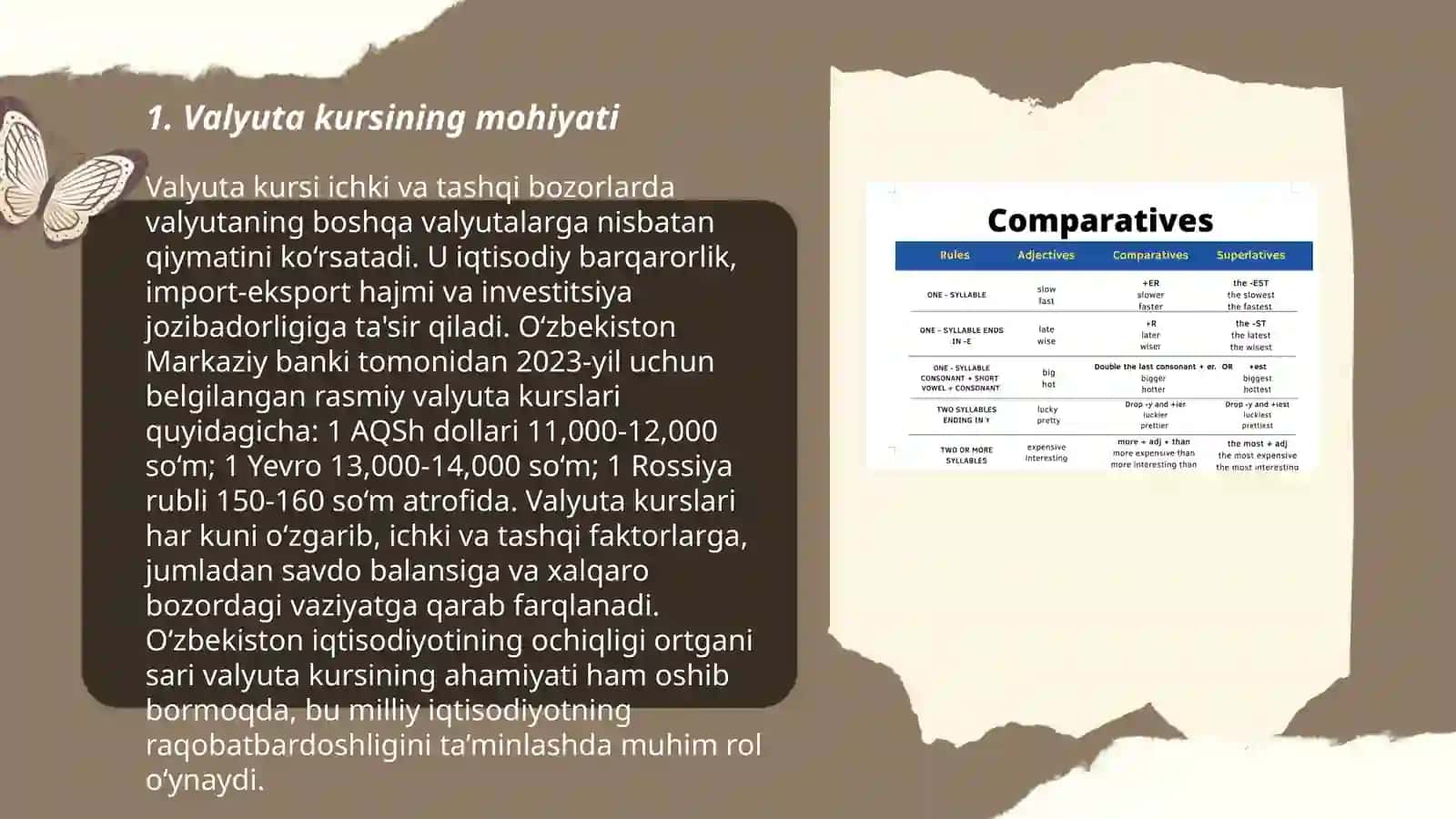 Valyuta kursining shakllanishi va turlari 3