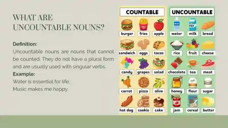 UNCOUNTABLE NOUNS 3