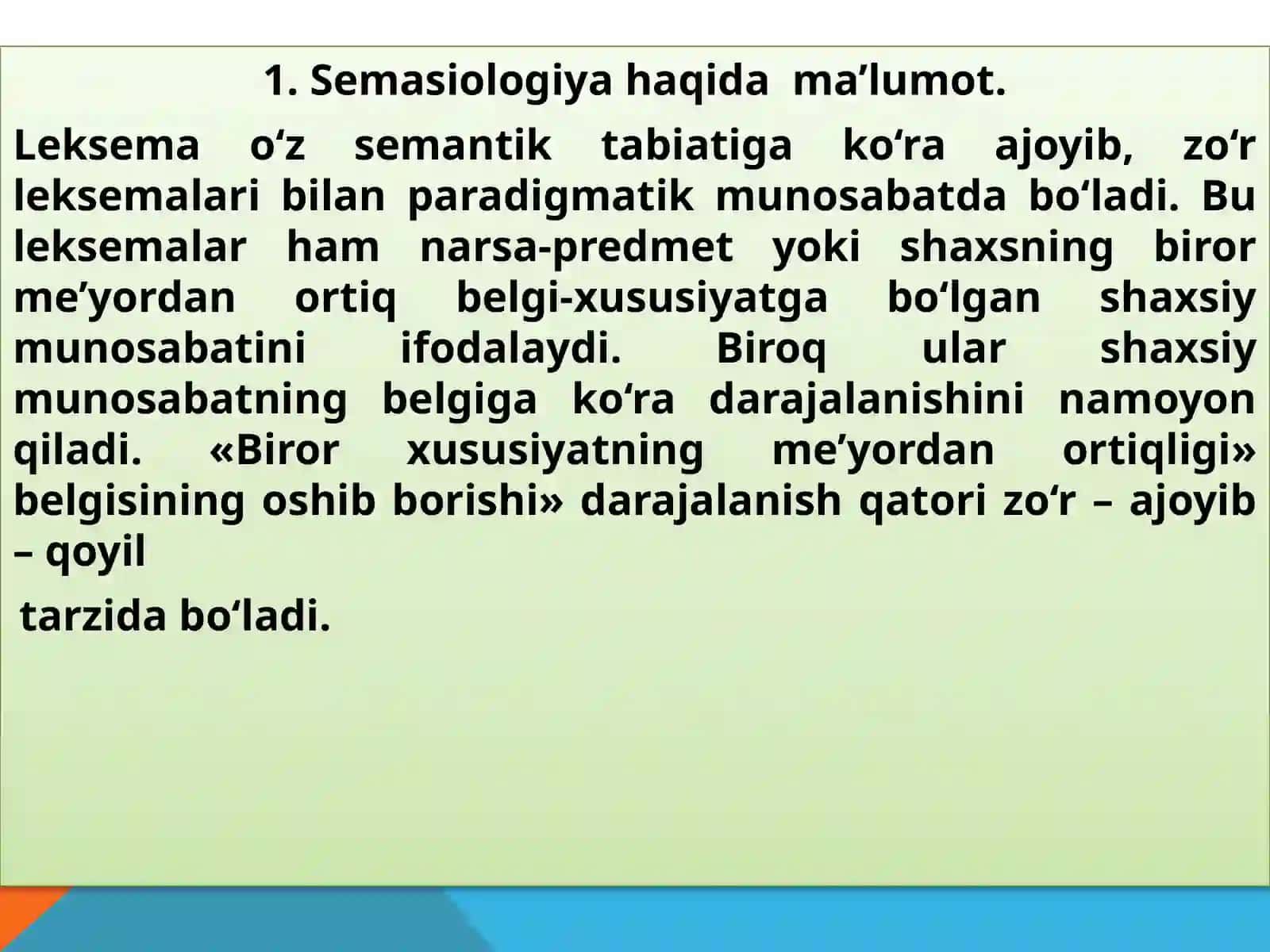 O‘bek tili semasialogiyasi 3