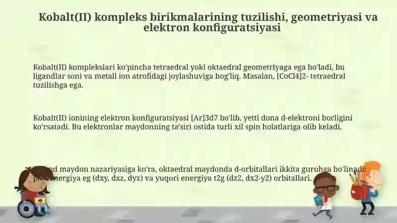 Kobalt(II) kompleks birikmalarivaularningxossalari 3