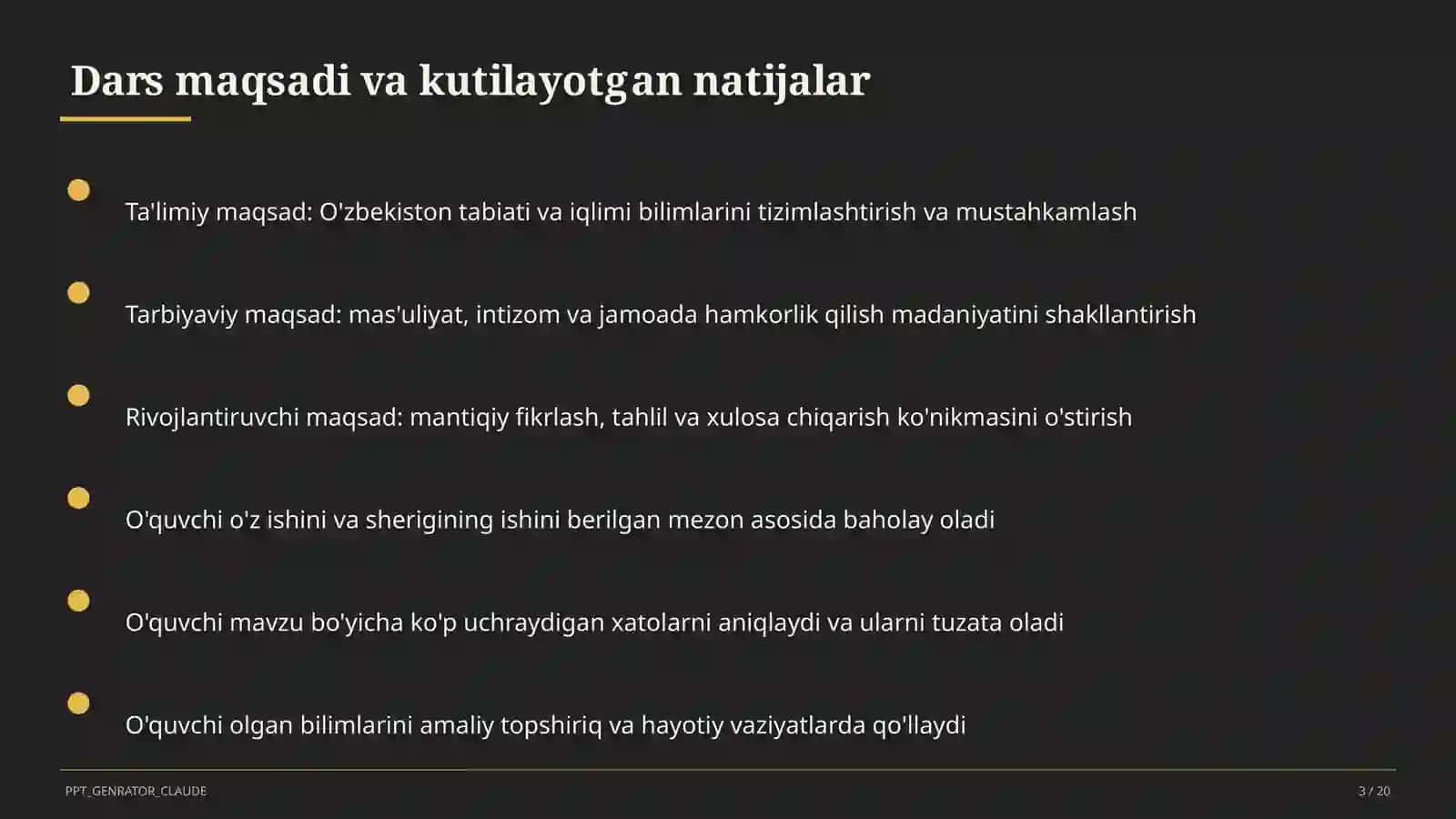 O'zbekiston tabiati va iqlimi (4-sinf) 3