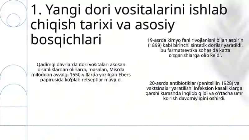 Yangi dori turlarini rivojlantirish istiqbollari 3