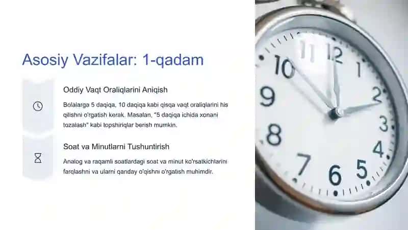 Bolalarni vaqtni chamalashga o'rgatish 3