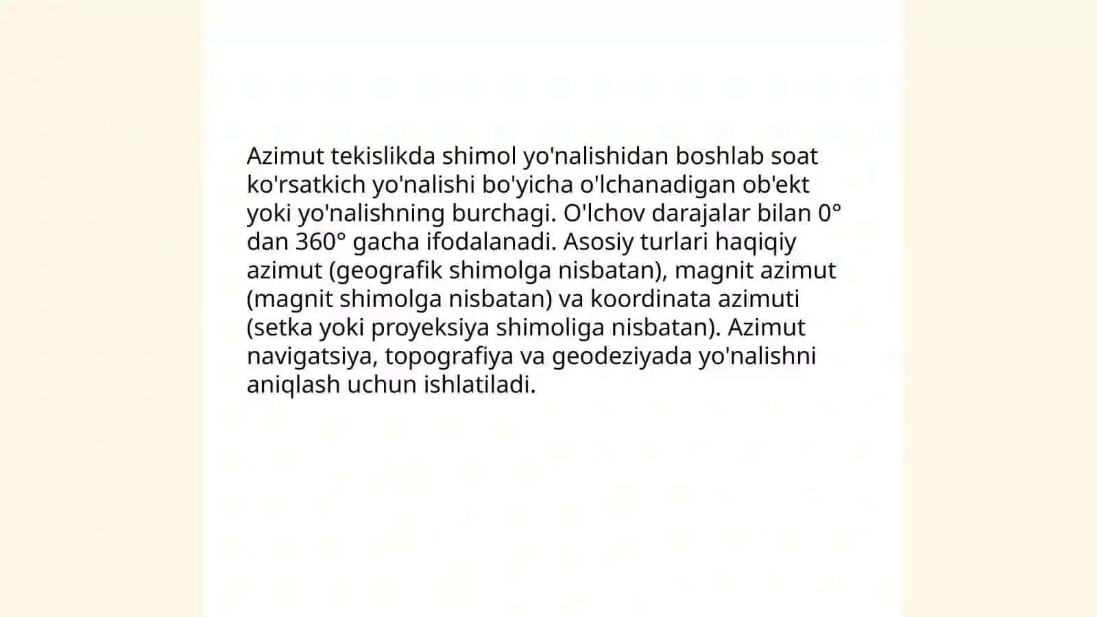 Orientirlash.Azimut va Rumblar 3