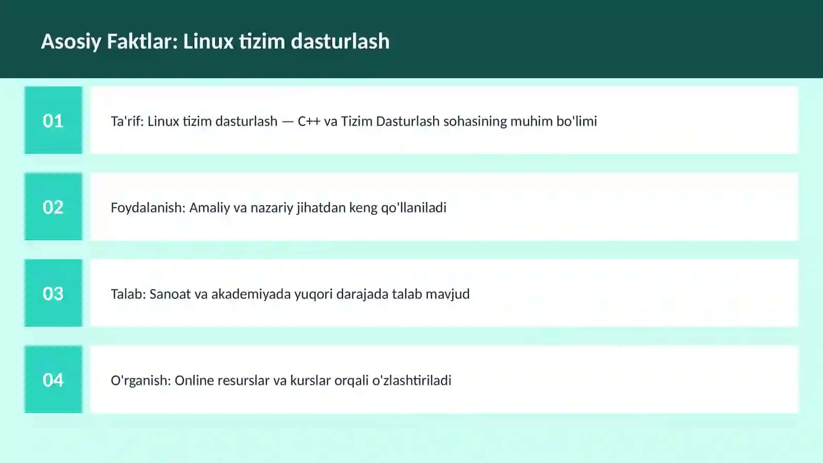 Linux tizim dasturlash 3