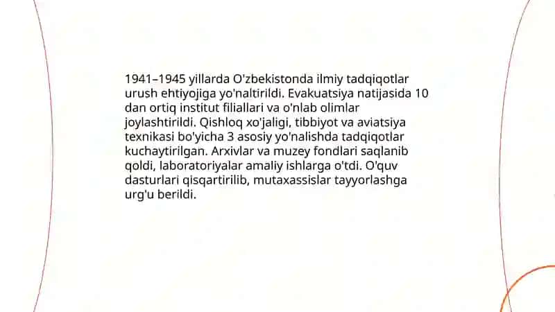 O'zbekistonda urush yillarida fan va madaniyat 3