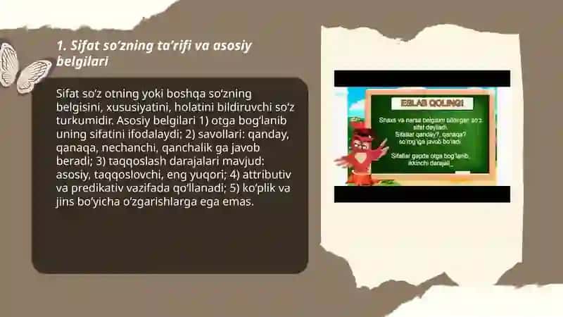 Sifat so‘z turkumi 3