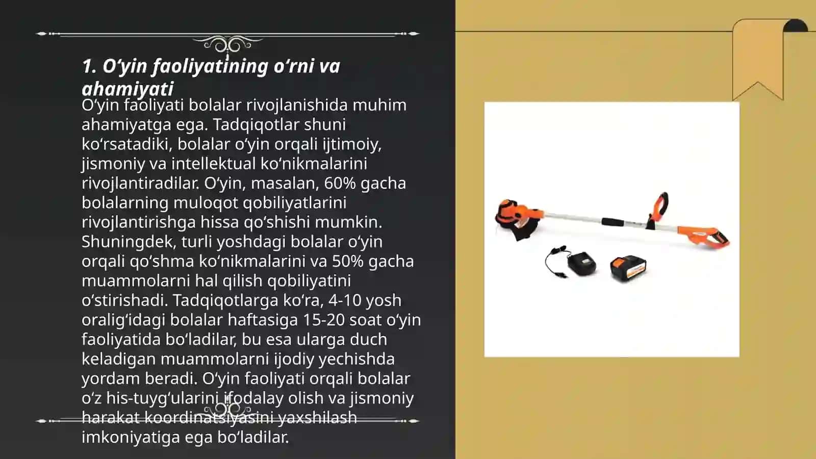 Oʻyin faoliyati 3