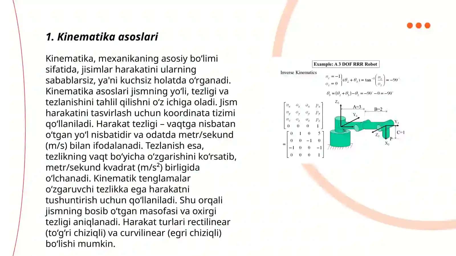 Moddiy nuqta kinematikasi 3