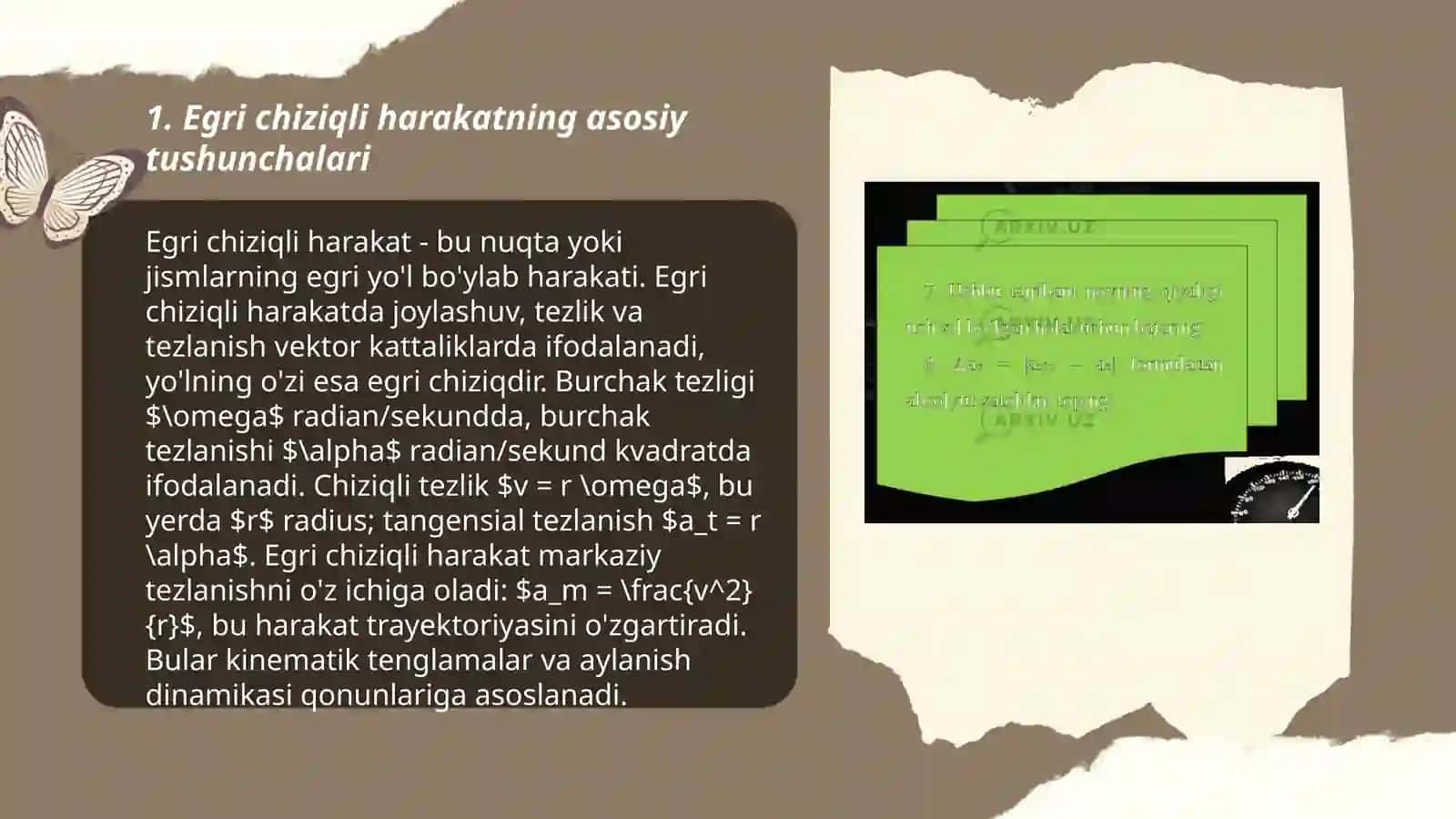 Egri chiziqli harakat haqida 3