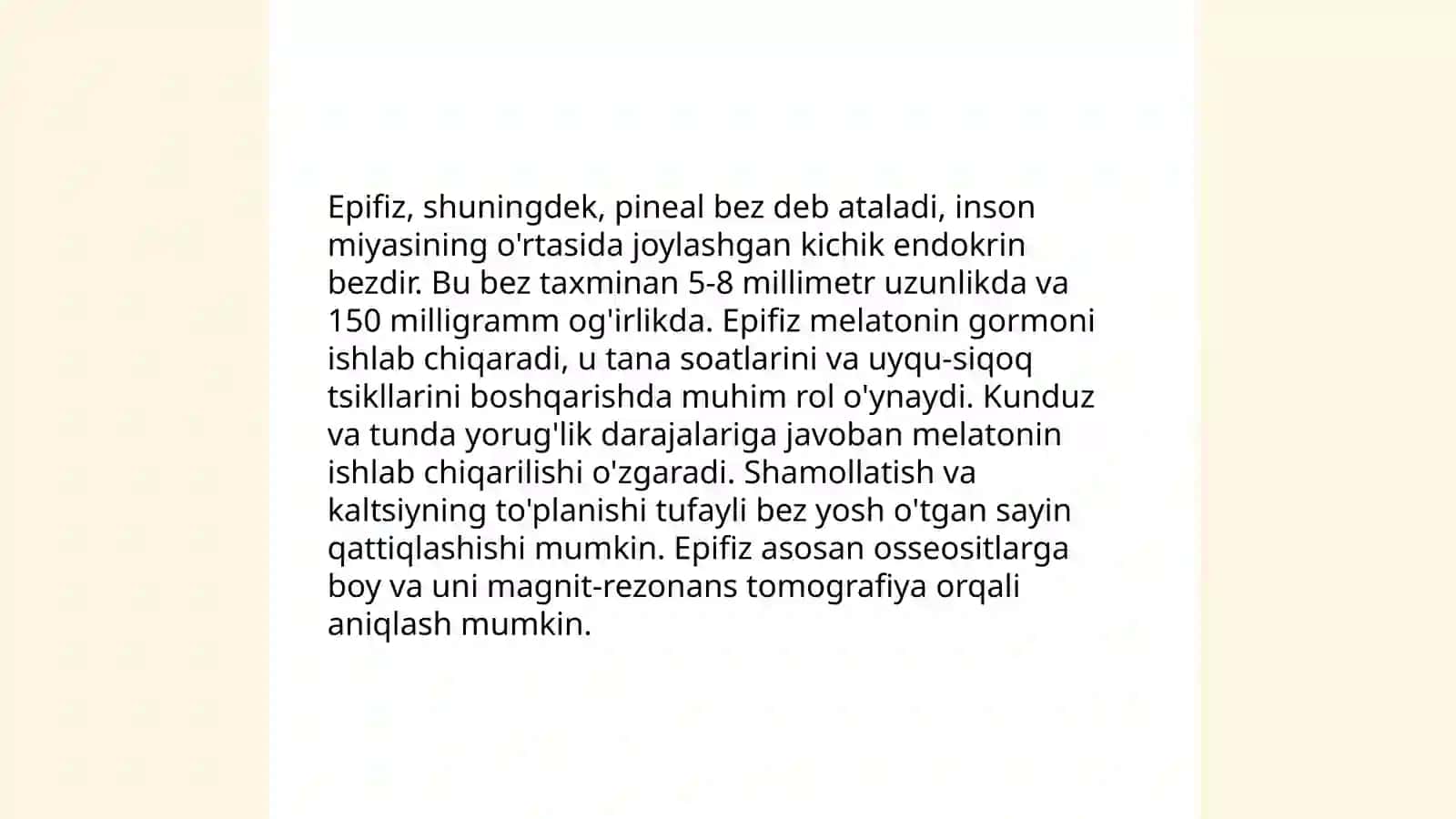 Ichki sekretsiya bezlarini tekshirish usullari. Epifiz 3