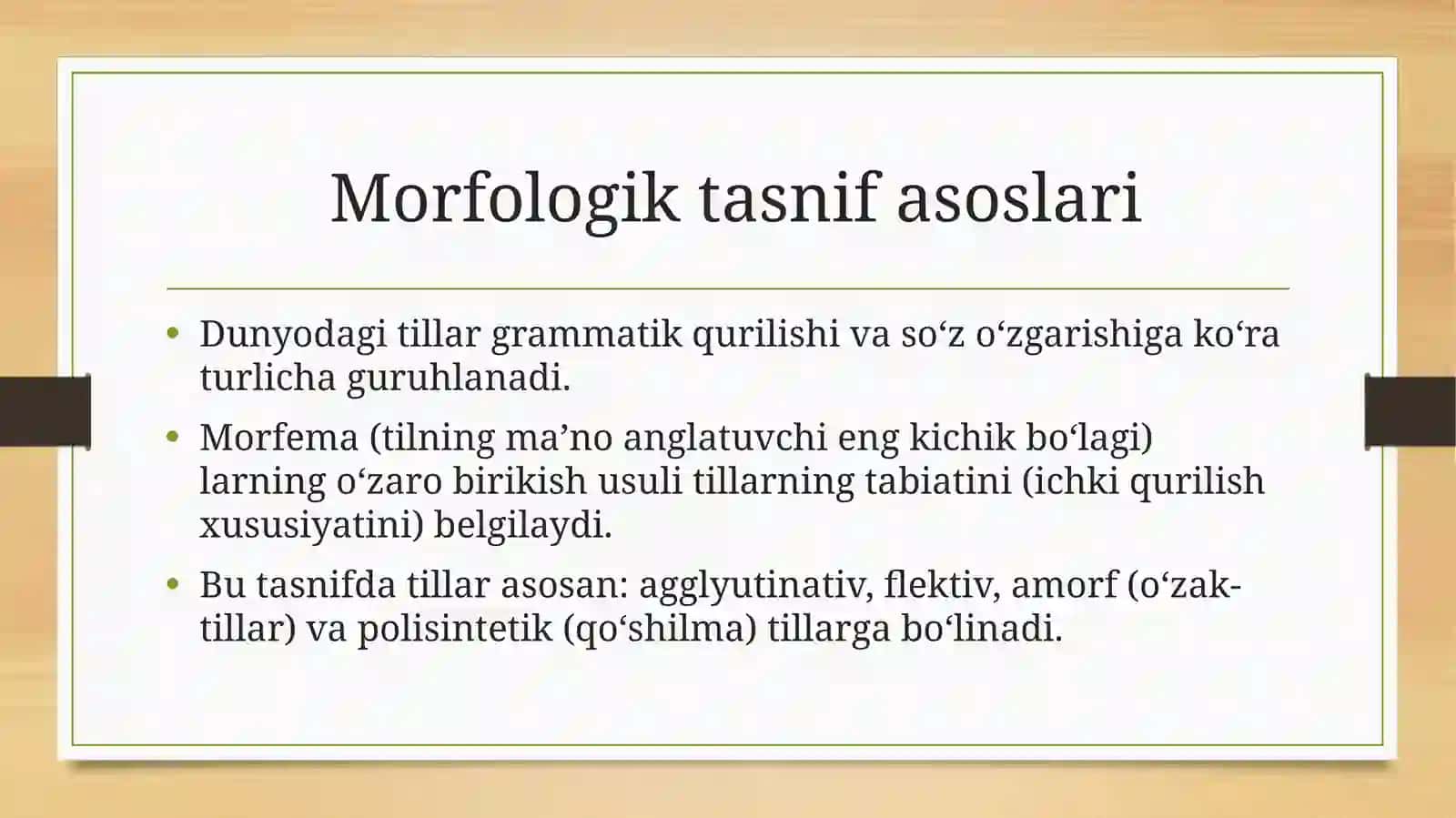 Morfologik tasnif haqida tushuncha 3