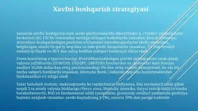 Xalqaro bozorda FOREX 3