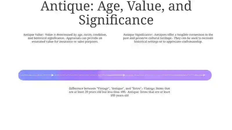 Antique And Old Things. What Is The Difference Between “Vintage”, “Antique”, “Retro”- Presentation 3