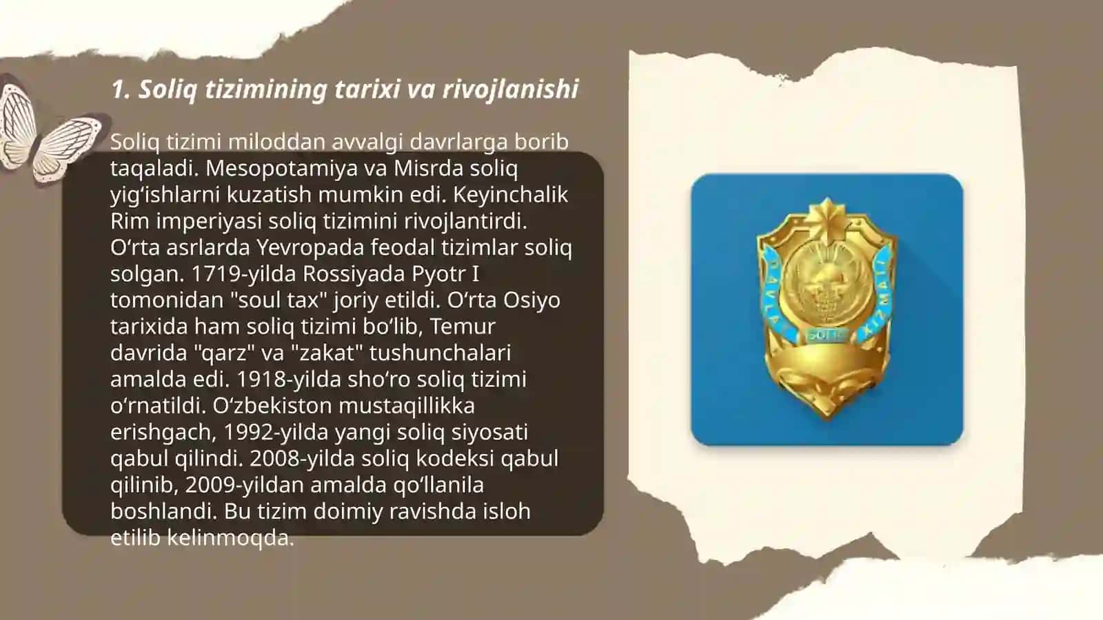 Soliq tizimining tarixi va rivojlanishi 3