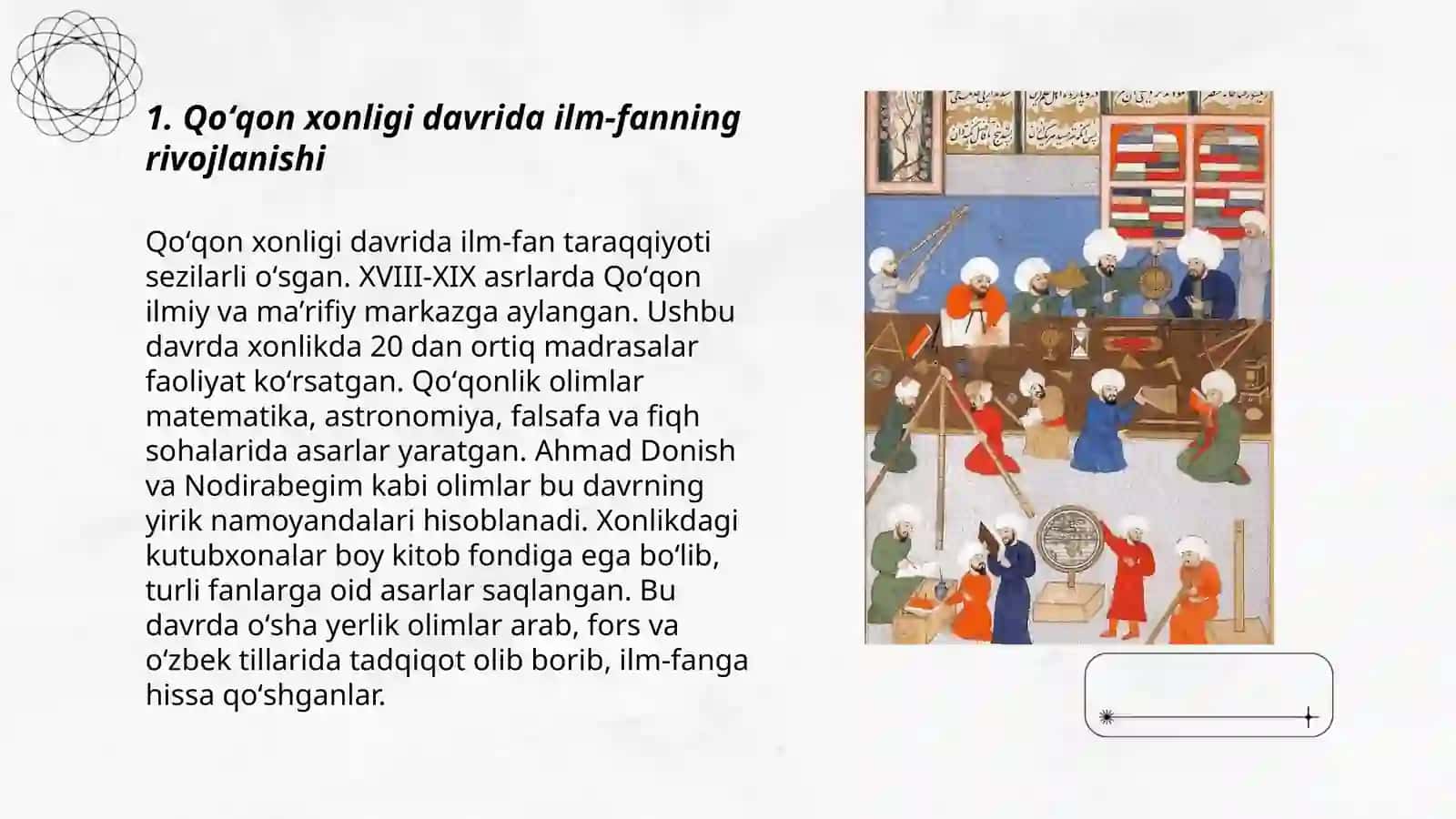 Qoʻqon xonligi davrida ilm fan 3