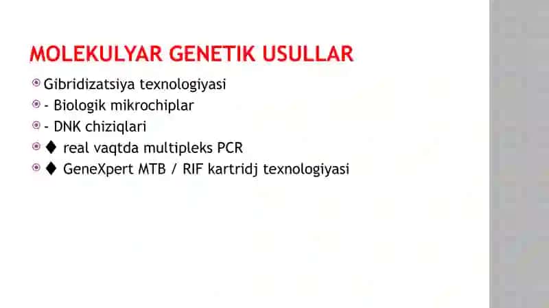 Tuberkulyozni molekular genetik usulda aniqlash 3