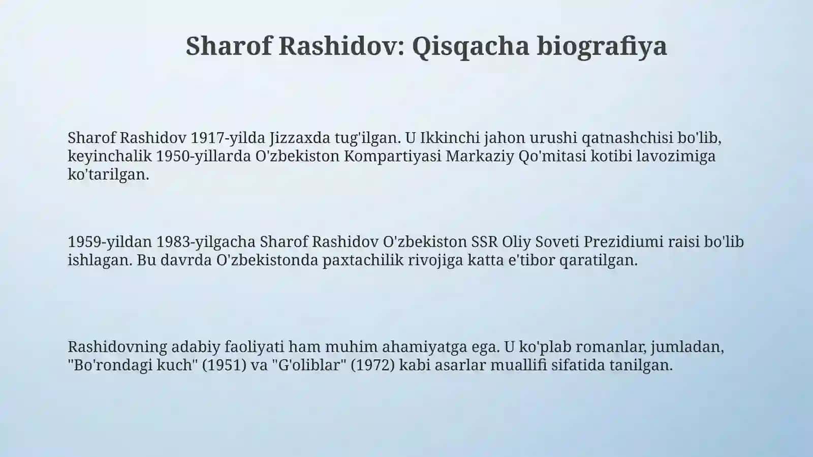 Sharof Rashidov Kashmir qoʻshigʻi 3