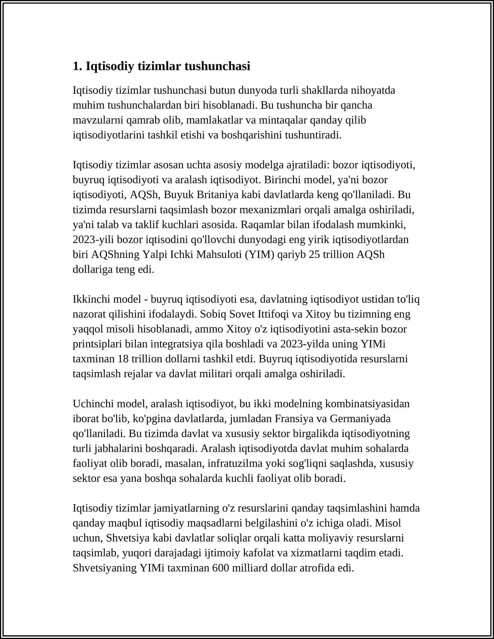 IQTISODIY TIZIMLAR VA MULKCHILIK 3