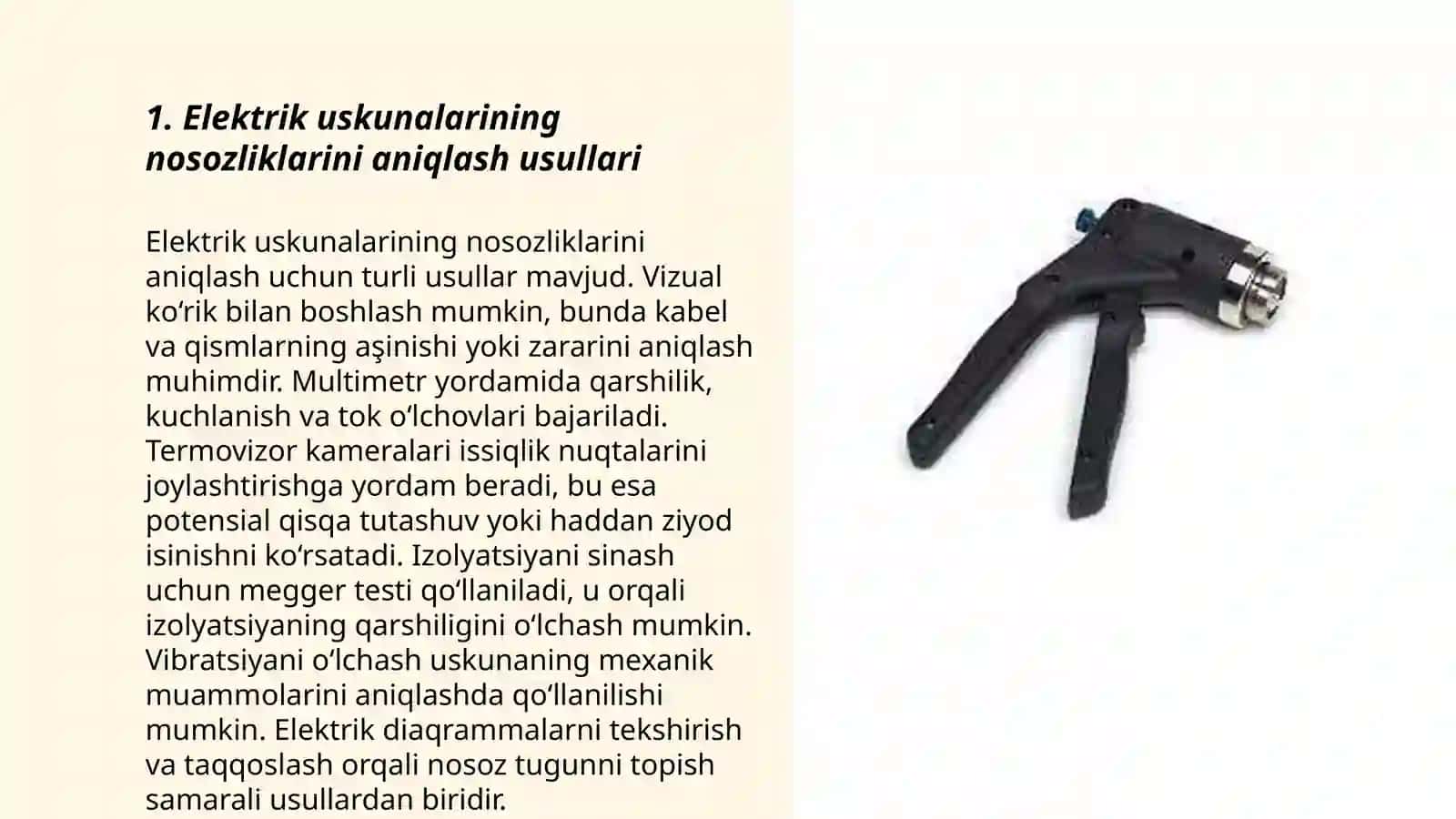 Elektrotexnalogik uskunalar defektatsiyasi 3