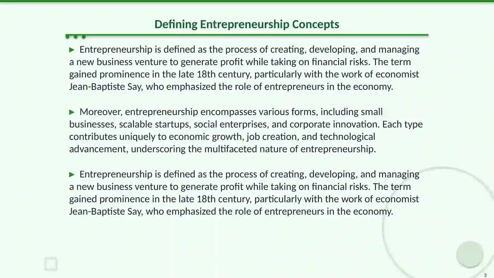 Entrepreneurships and entrepreneurs 3