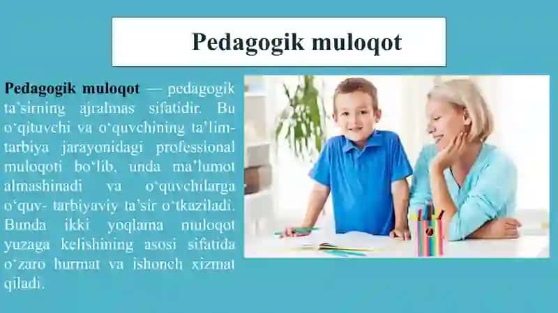 pedagogik muloqotni tashkil etish yo'llari mavzusida 3