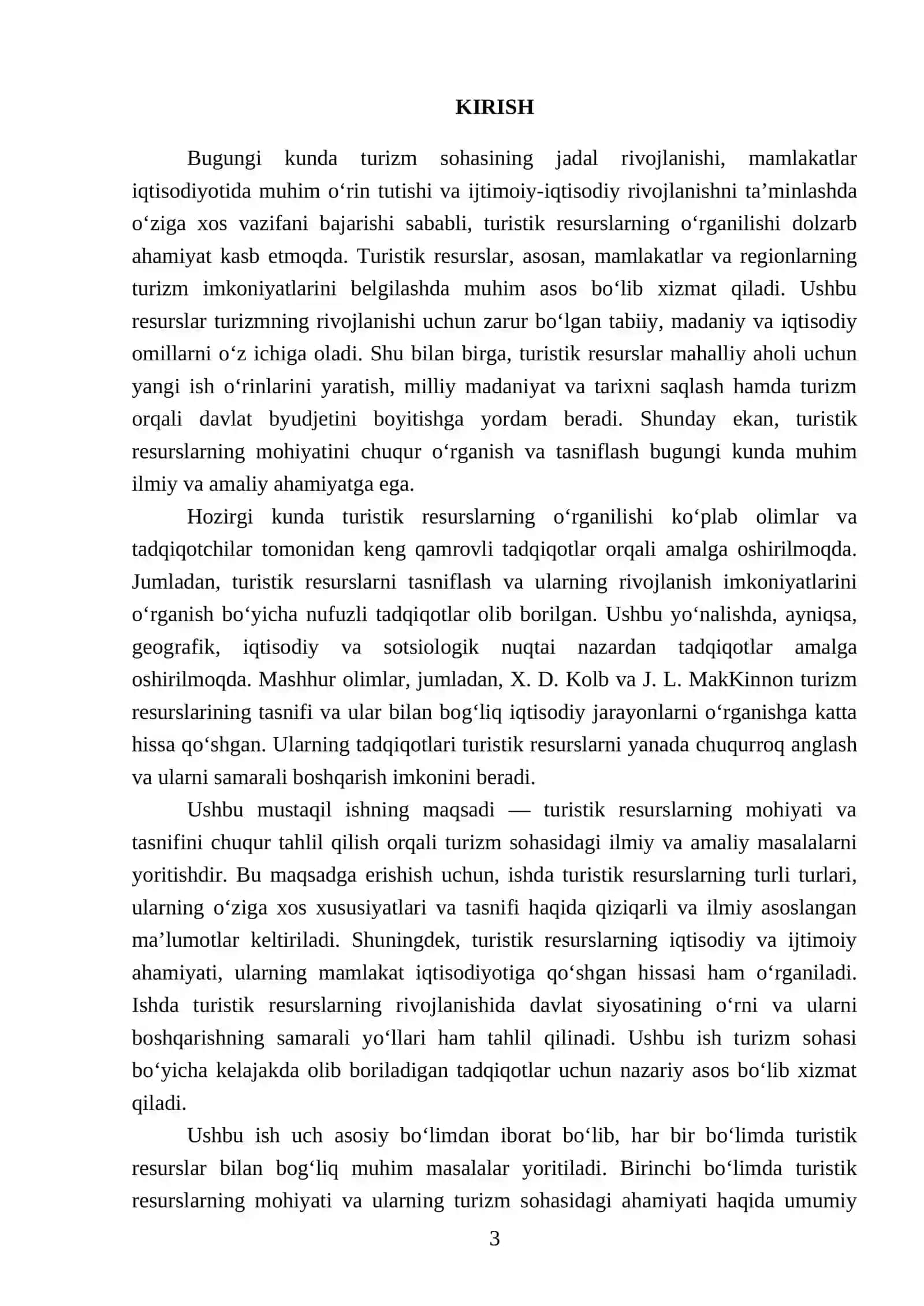 Turistik resurslarning mohiyati va tasnifi 3