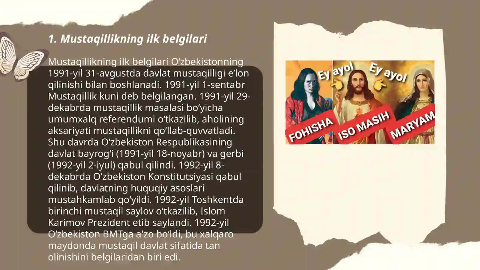 Mustaqillikning ilk belgilari 3