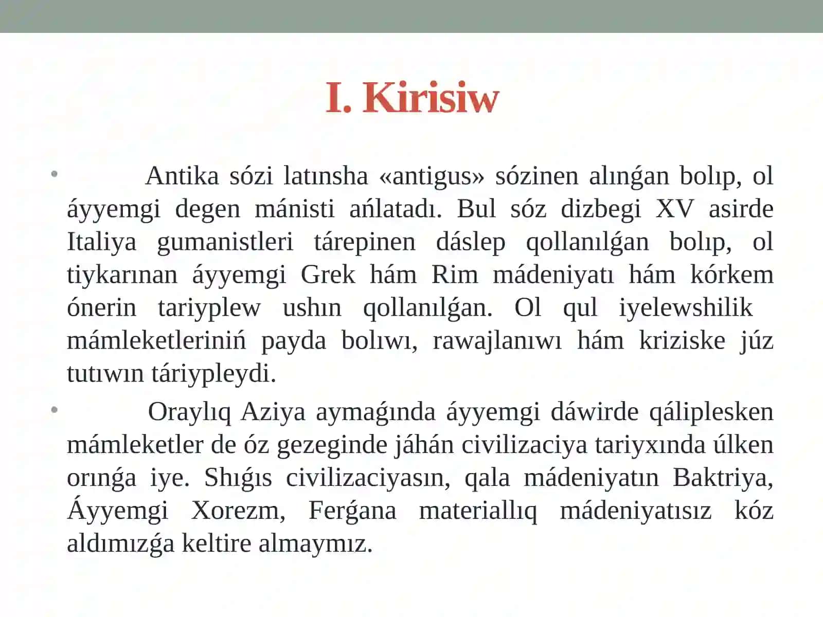 BAKTRIYANÍŃ ANTIK DÁWIRARXEOLOGIYASÍ 3