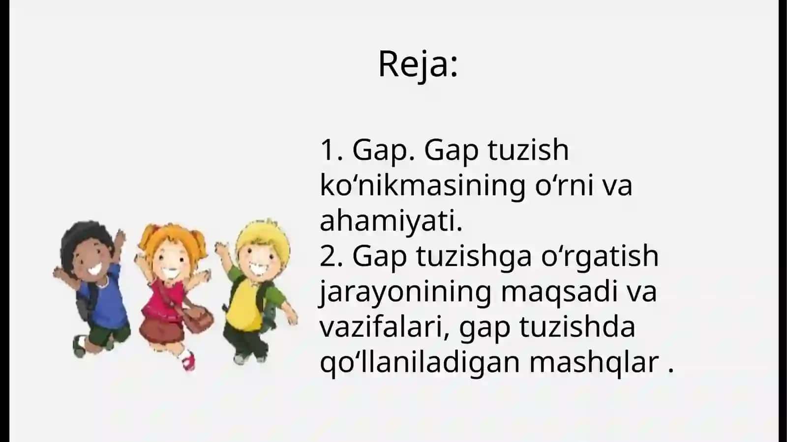 Gap tuzishga o’rgatishda qo‘llaniladigan mashqlar 3