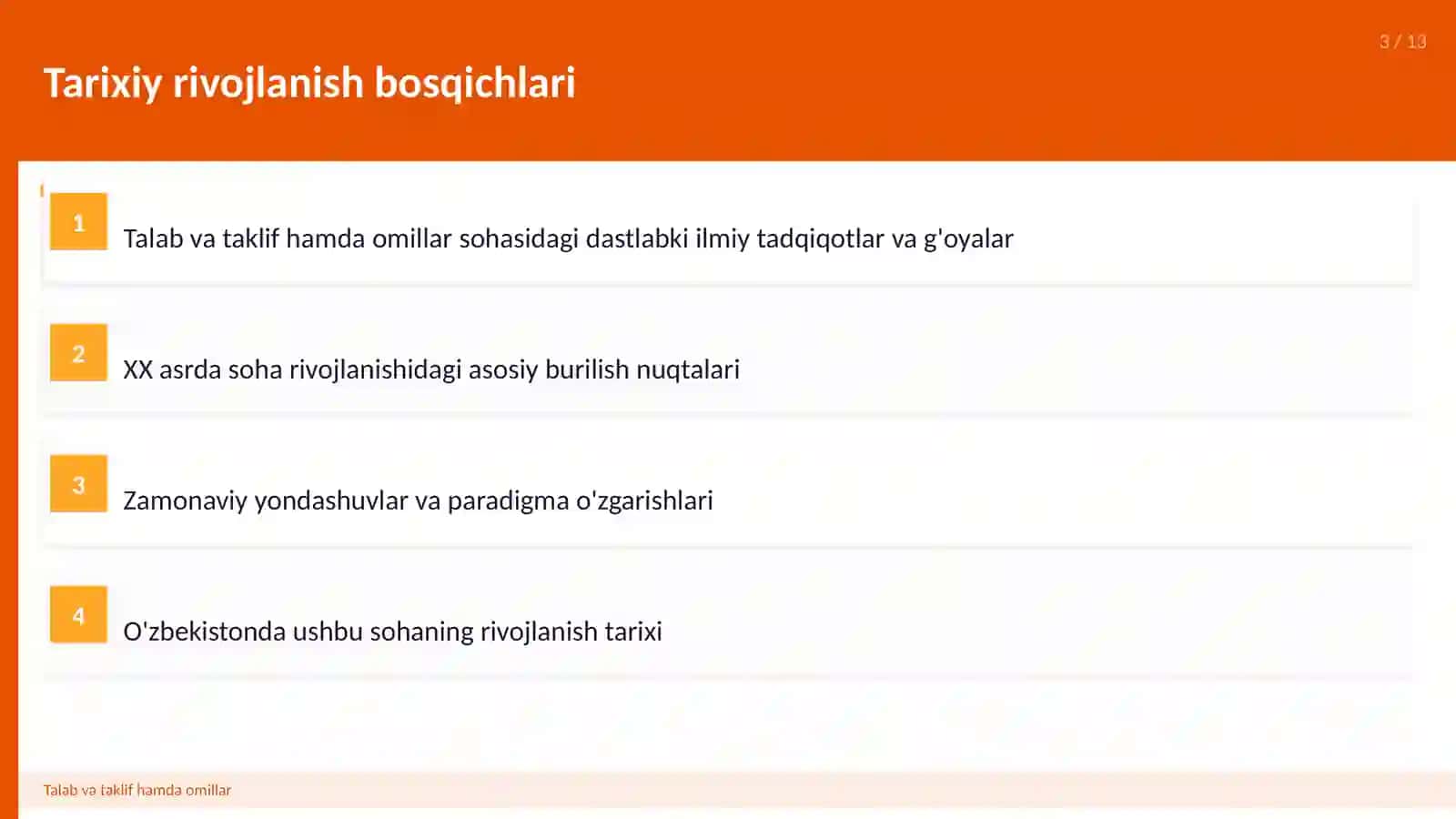 Talab va taklif hamda omillar 3