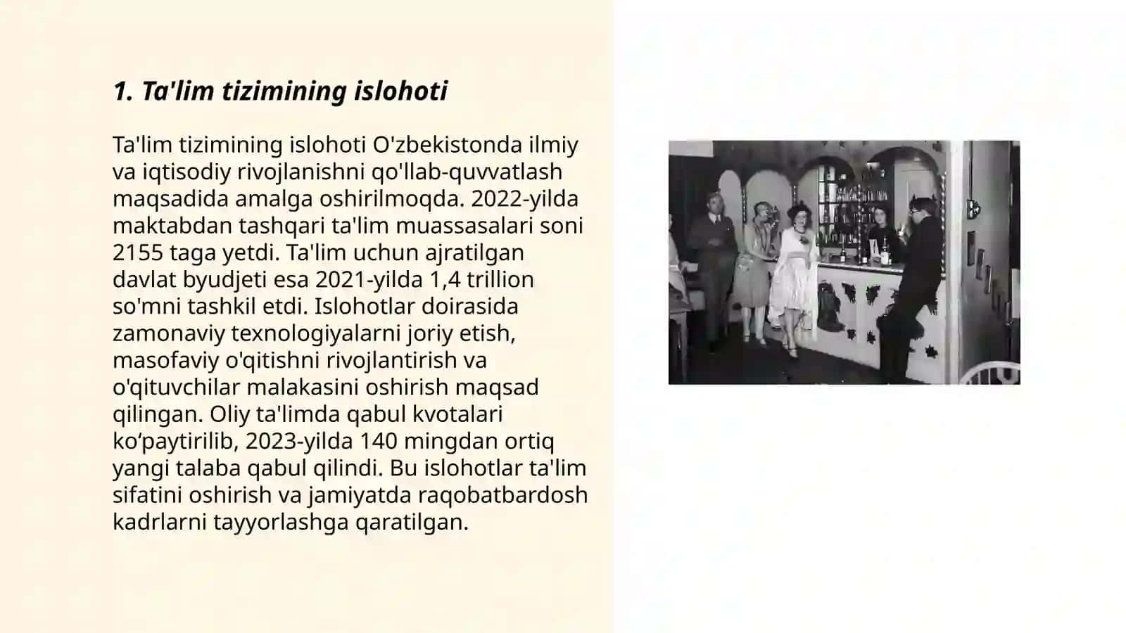 Ta'lim tizimining islohoti 3