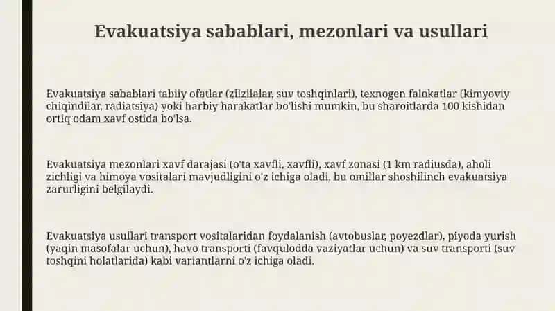 Evakuatsiya jarayoni 3