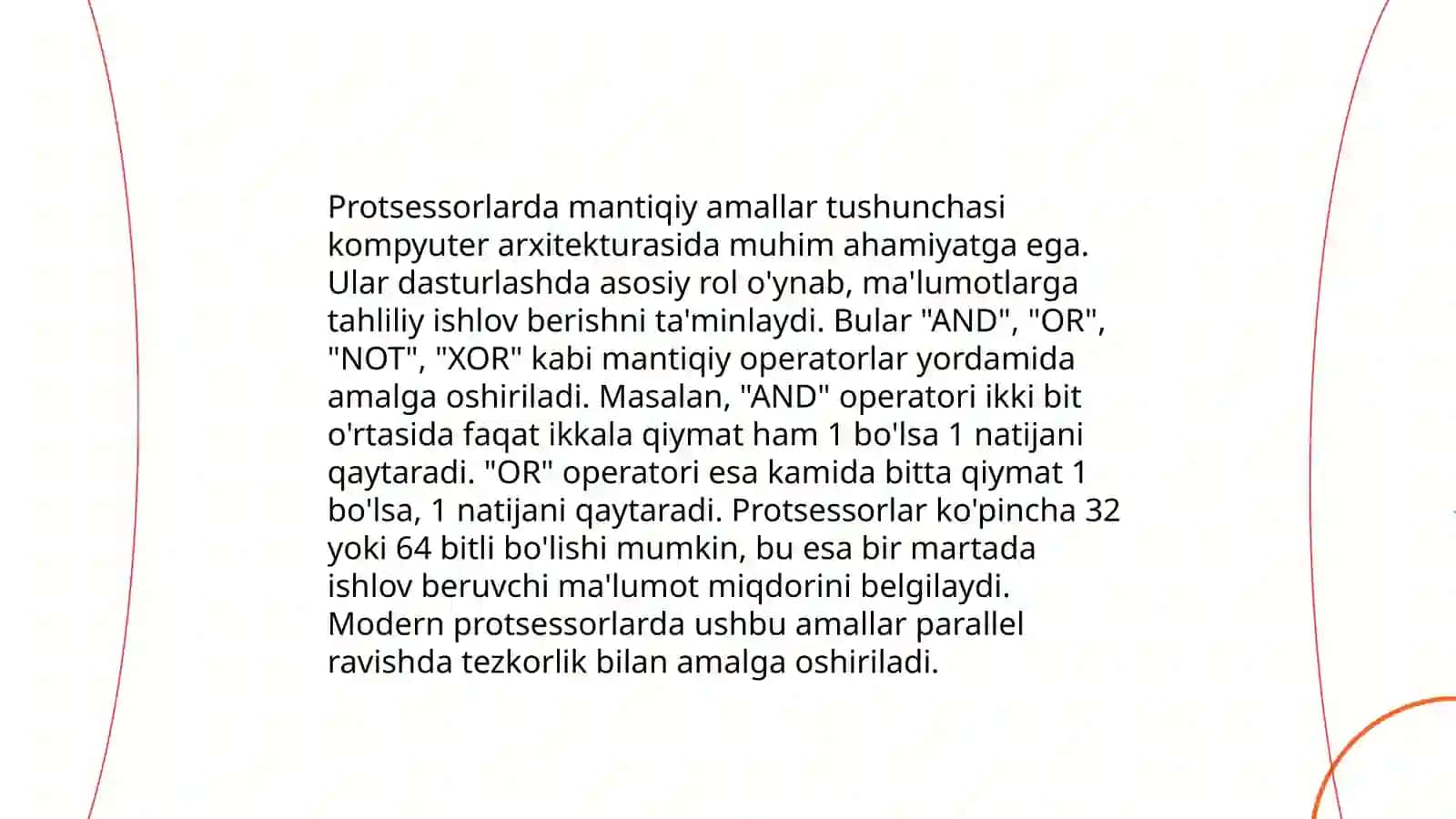 Protsessorlarda mantiqiy amallar 3