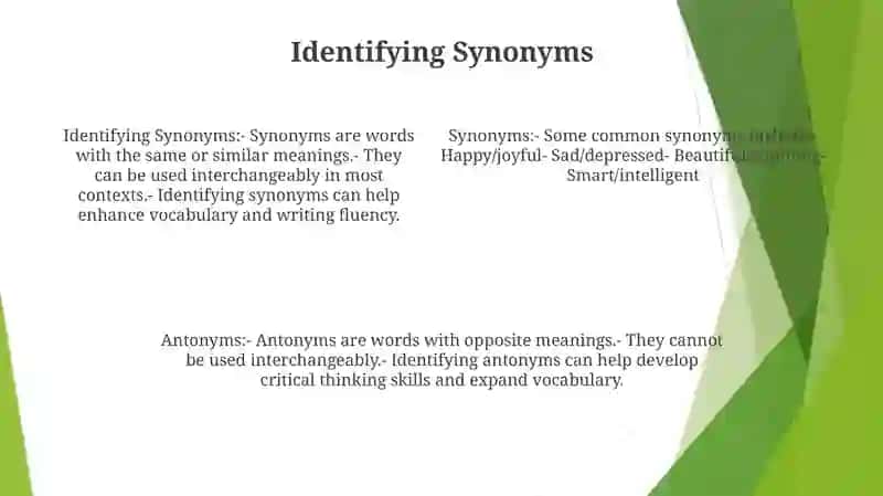 Synonyms And Antonyms 3
