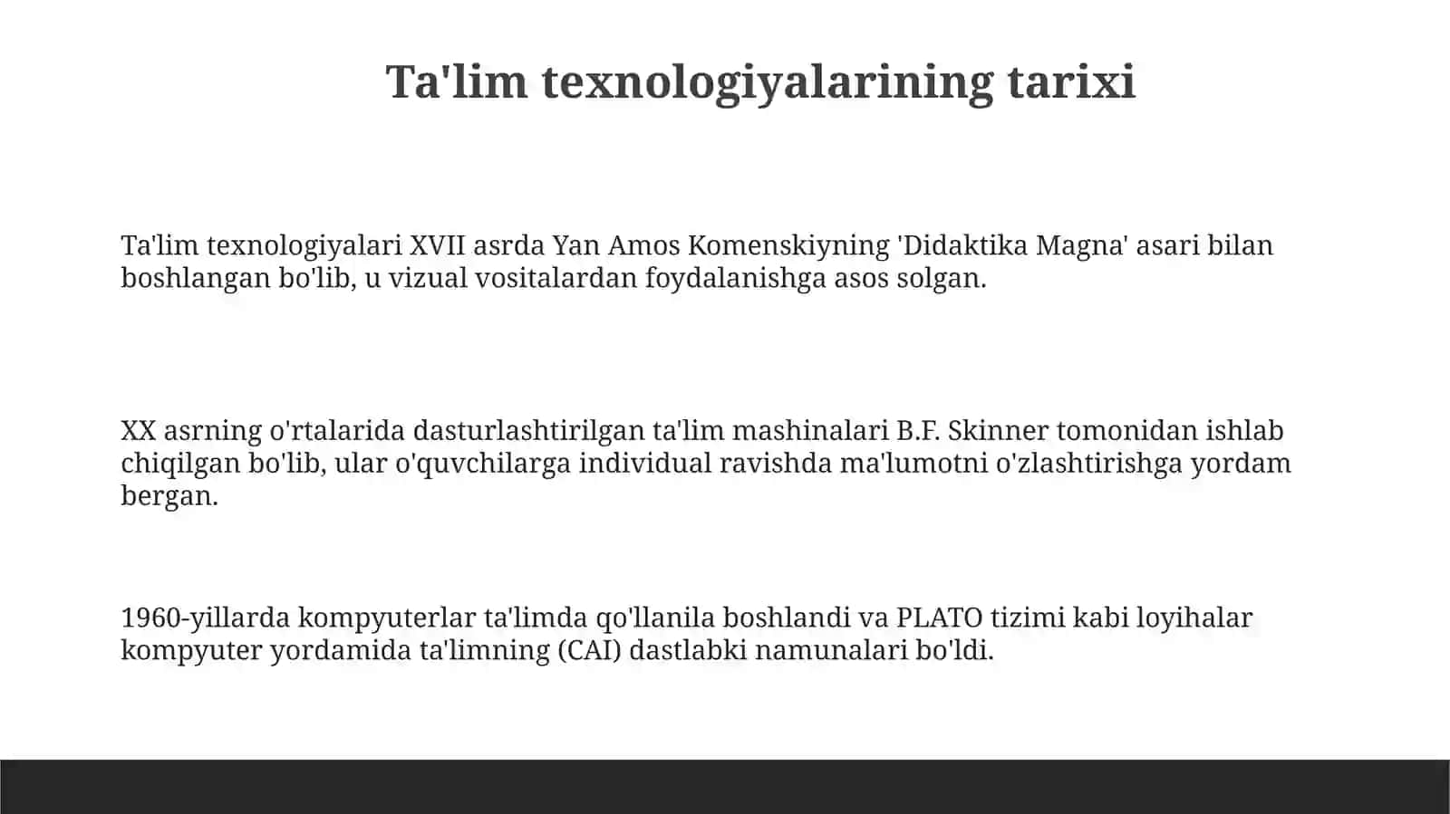 Ta'lim texnologiyalarining tarixi 3