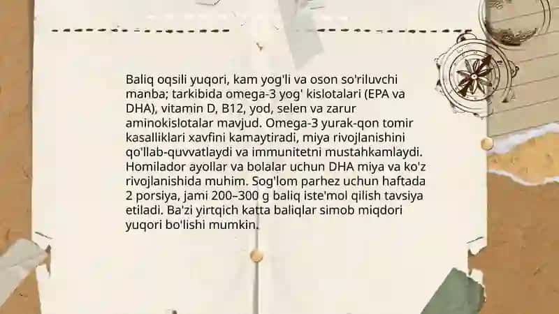 Baliqlarning inson hayotiga ahamiyati 3