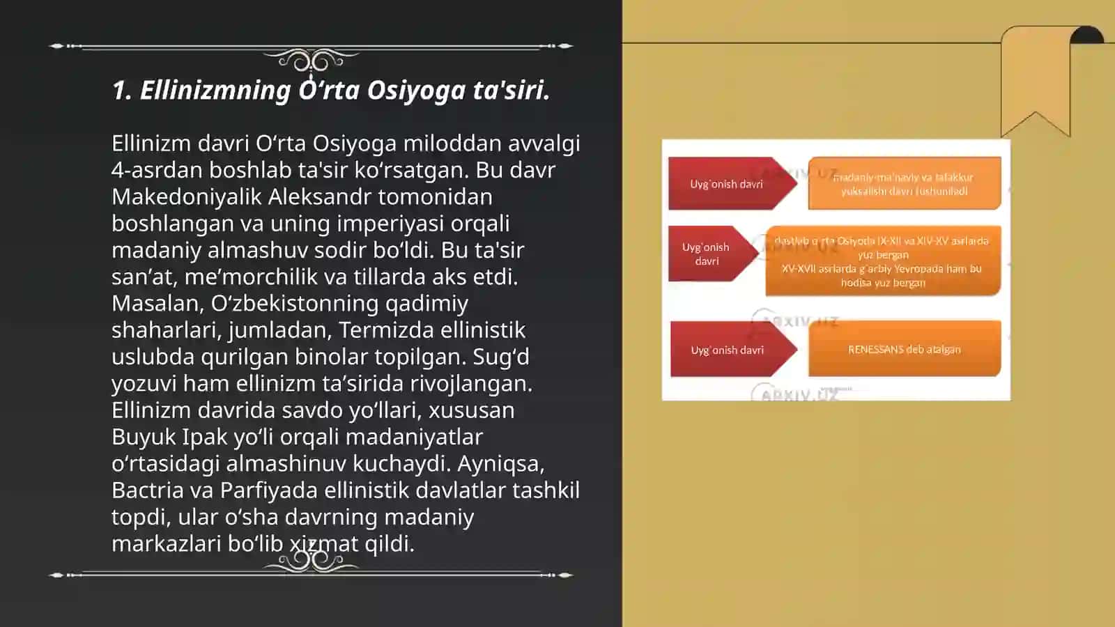 Ellinizmning Oʻrta Osiyoga ta'siri 3