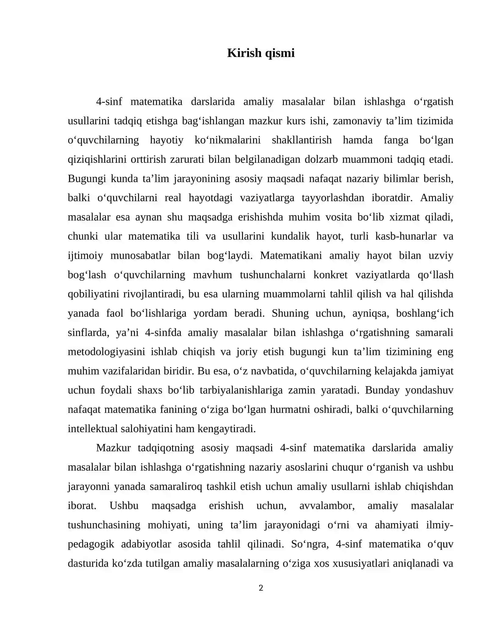 4-sinf matematika darslarida amaliy masalalar bilan ishlashga o‘rgatish usullari 3