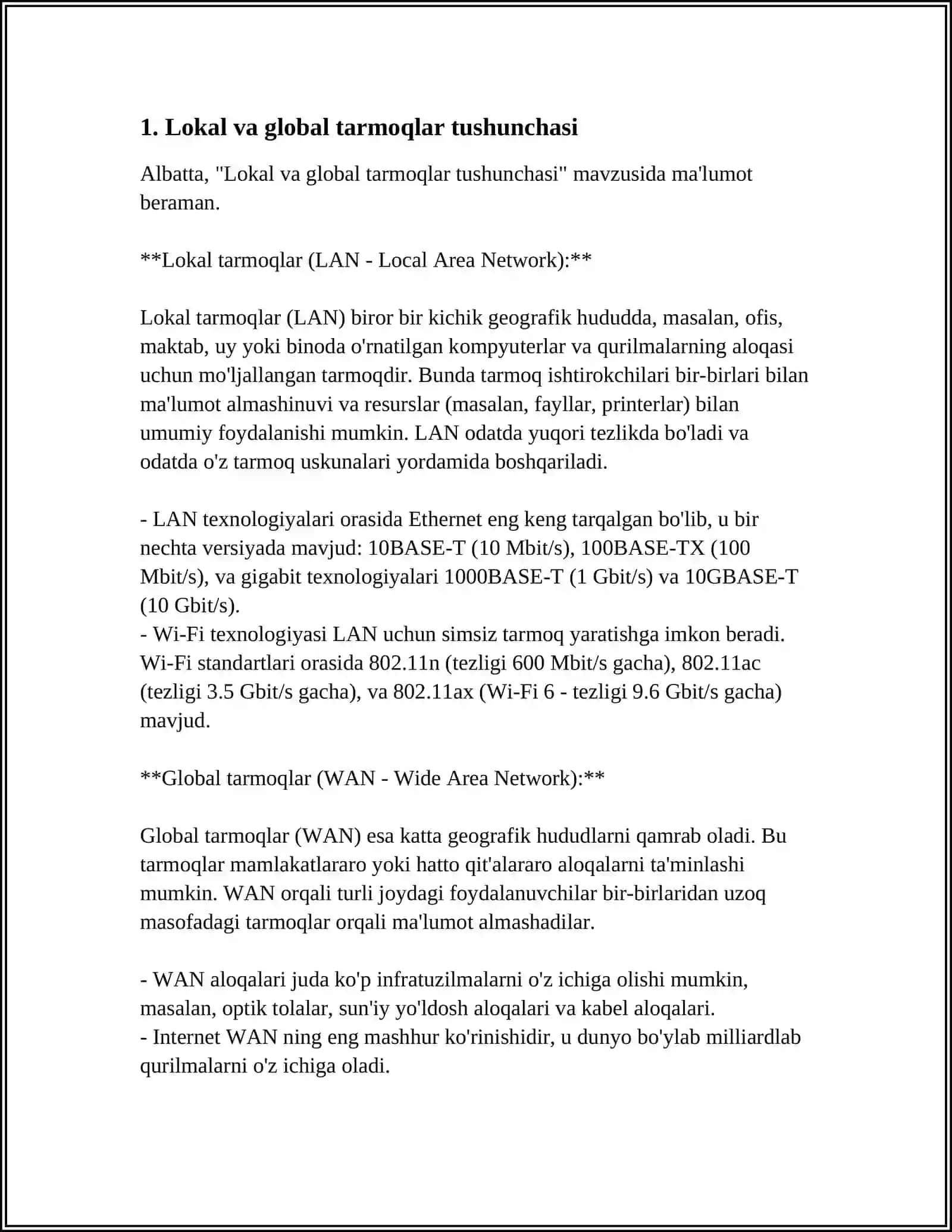 LOKAL VA GLOBAL TARMOQLAR 3