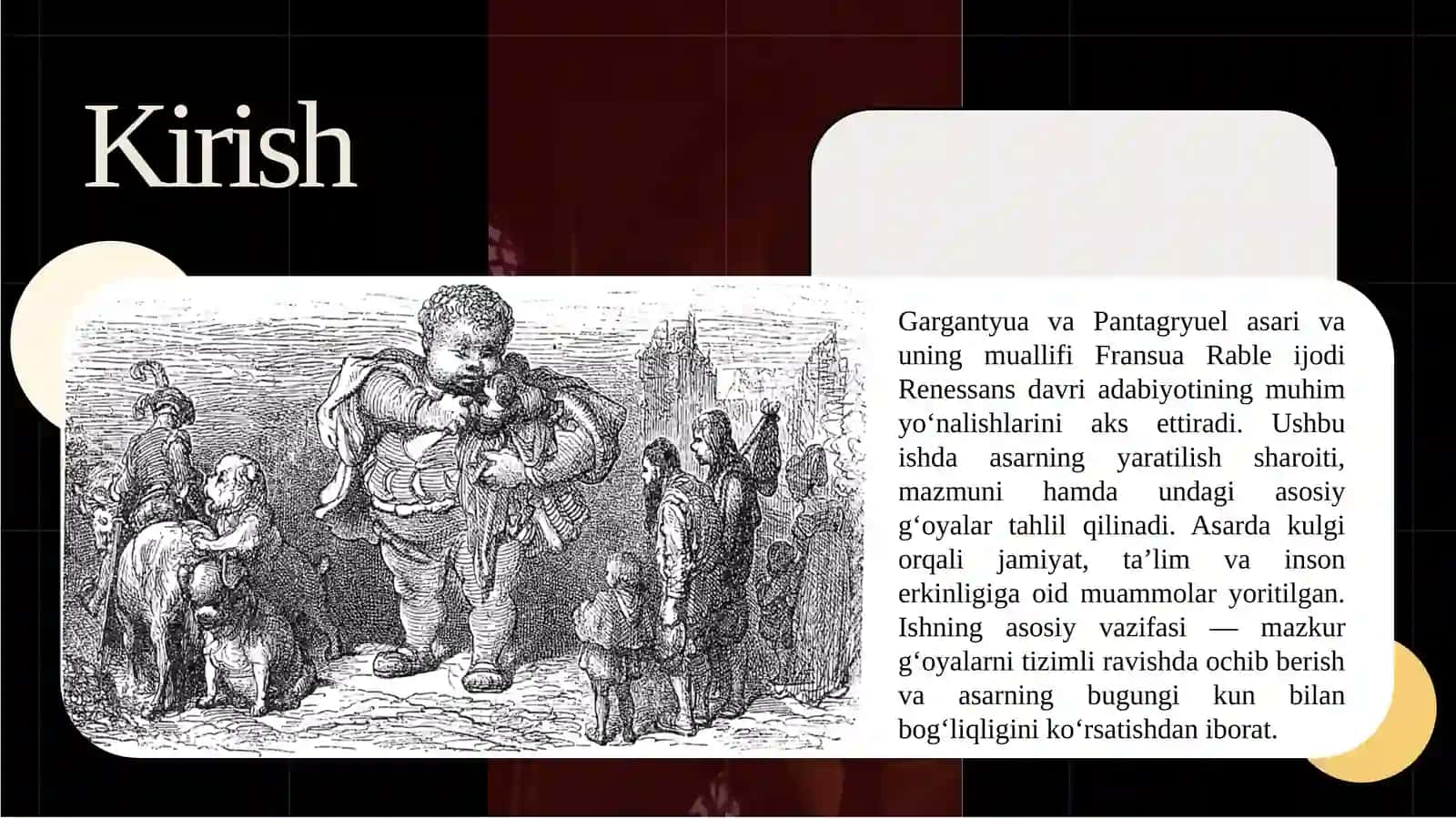 Gargantyua va Pantagryuel zamon va xronotop 3