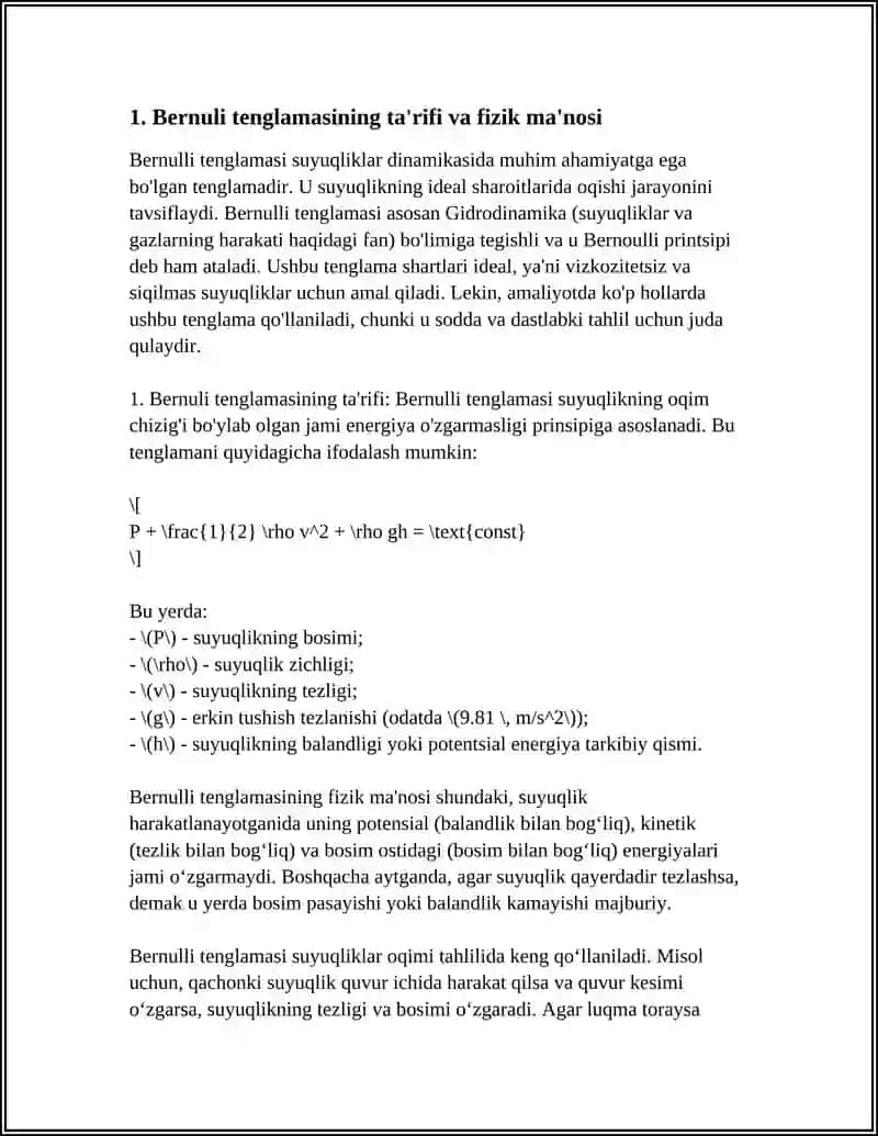BERNULI TENGLAMASI 3