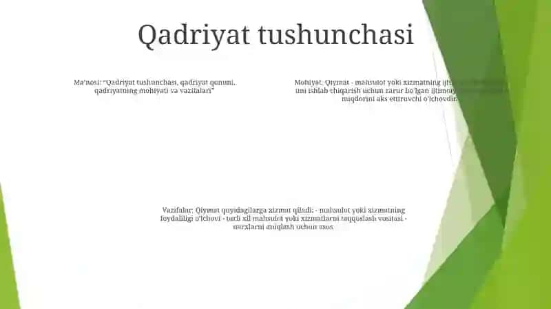 Qiymat Qonuni, Uning Mohiyatini Va Vazifalari 3