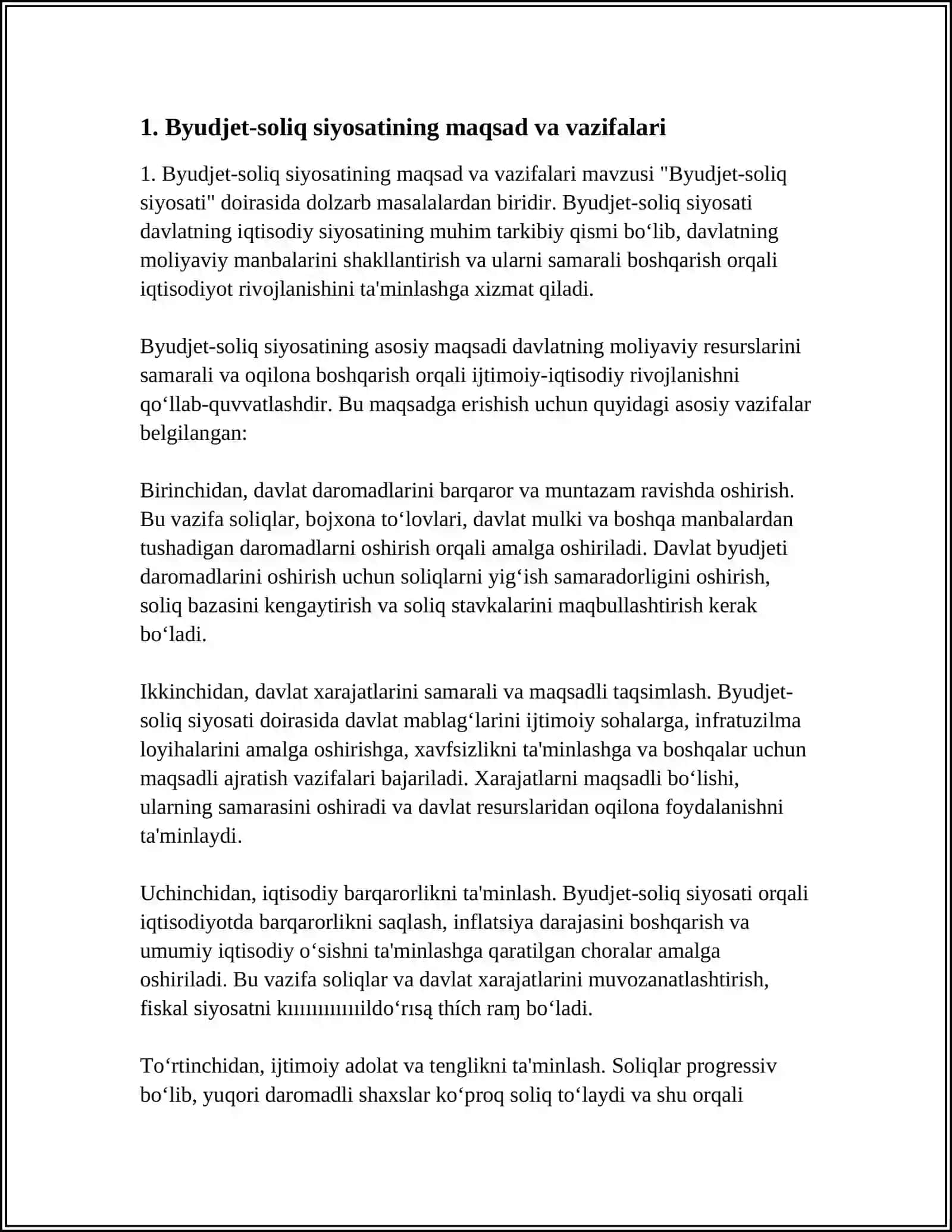 BYUDJET-SOLIQ SIYOSATI 3