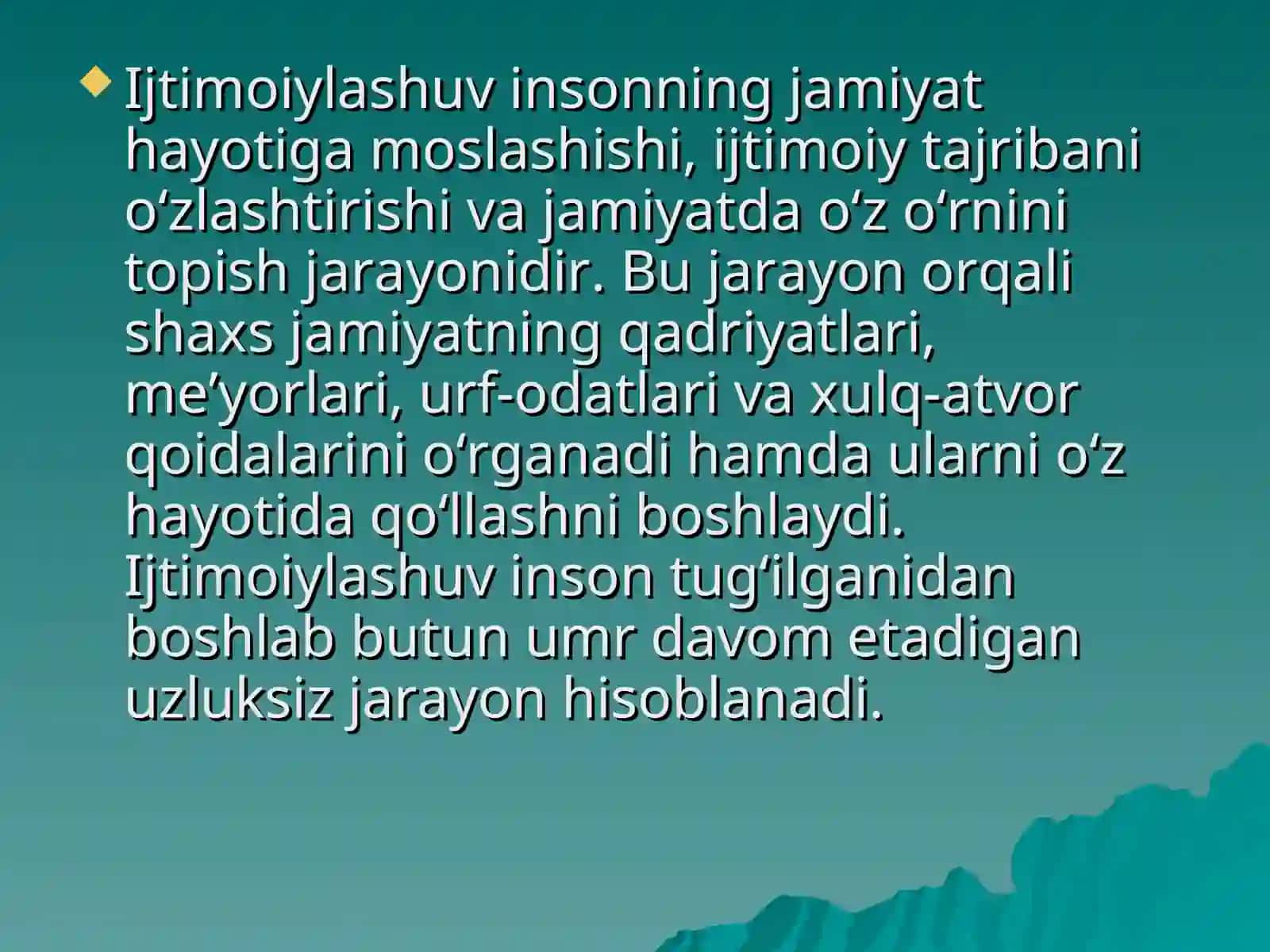 Ijtimoiylashuv-ijtimoiy pedagogik jarayon 3