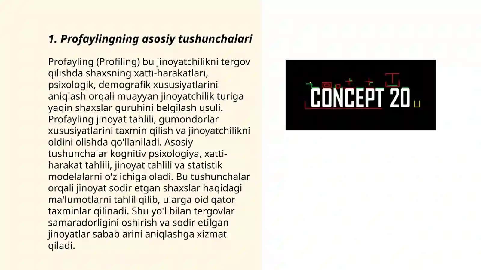 Profayling haqida tushuncha 3